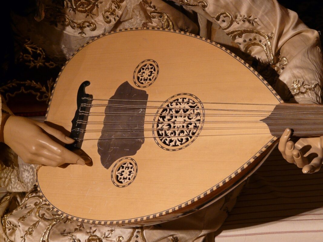 An A style mandolin on a wooden surface
